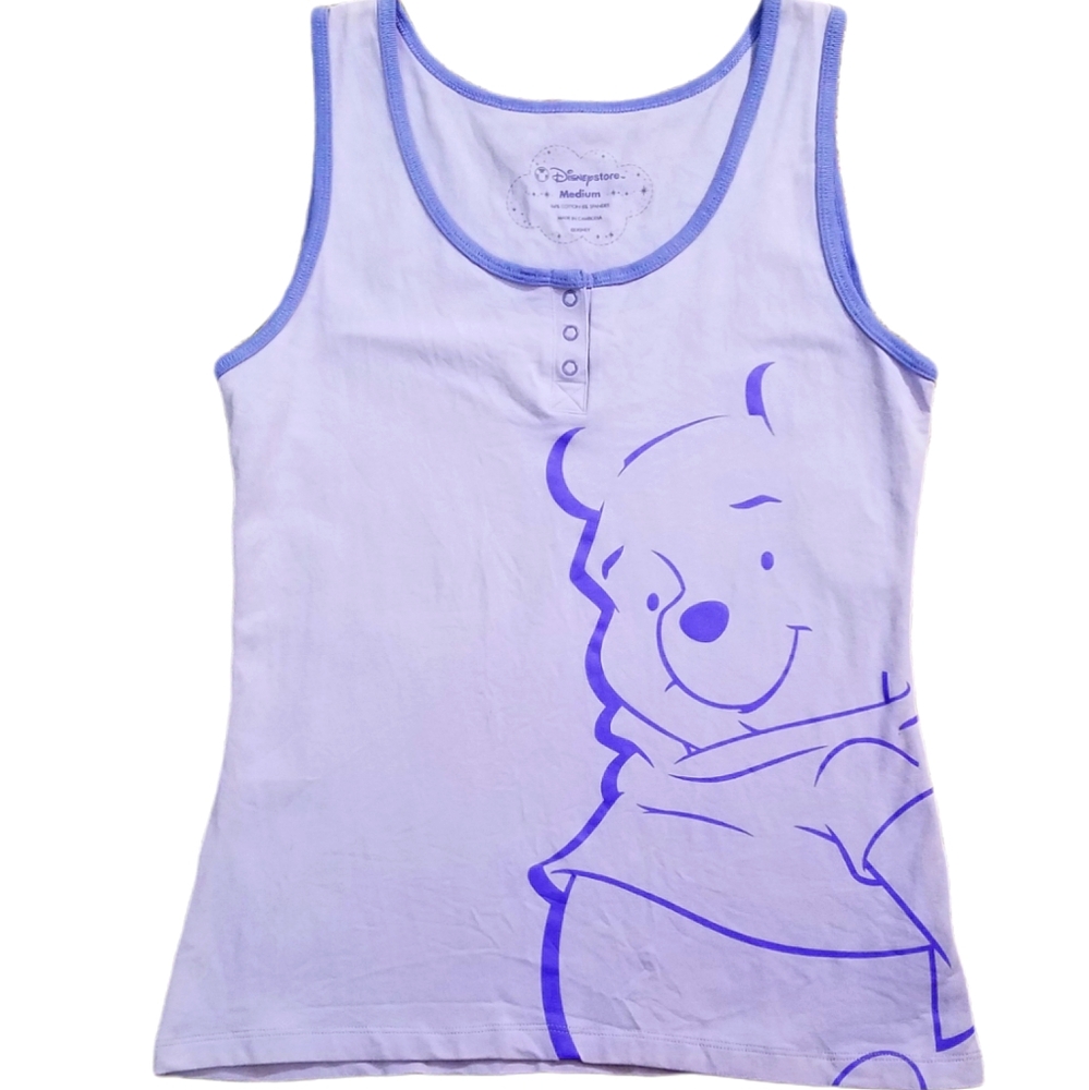 Disney Winnie the Pooh Purple Shirt Med Tank Top